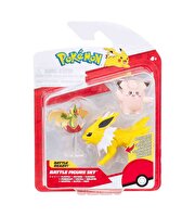 Pokemon Battle 3'lü Fi̇gür Seti̇ Flapple Jolteon Clefairy