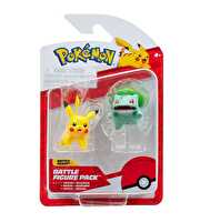 Pokemon Battle 2'li̇ Fi̇gür S1 Pikachu ve Bulbasaur