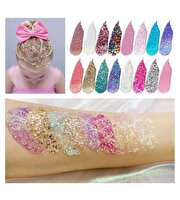 Lukky Yüz ve Vücut Parıltılı Mor Simli Jel