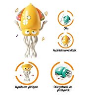 Dansçı Kali Müzikli Işıklı Hareketli Ahtapot Sarı