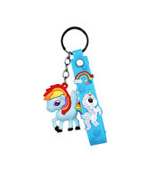 Unicorn Mavi Anahtarlık