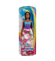 Barbie Dreamtopia Prenses Barbie Bebekler Gökkuşağı Etekli Siyahi FJC98