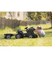 Smoby Life Farmer XL Siyah Pedallı Römorklu Traktör