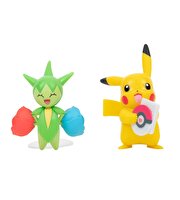 Pokemon Battle 2'li Figür Seti Pikachu ve Roselia
