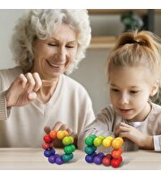 3D Gökkuşağı Renkli Plastik Eğitici Dekompresyon Toplar