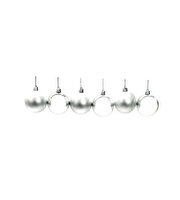 Yılbaşı Ağaç Süsü 6'lı Gümüş Renk Top