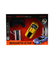 Şarj İstasyonlu Uzaktan Kumandalı Spor Sarı Araba