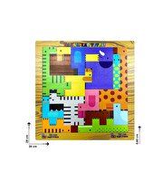 Eğitici Ahşap Oyuncak Hayvanlar Animals Puzzle Tetris