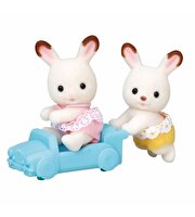 Sylvanian Families Çikolata Kulaklı Tavşan İkiz Bebekleri