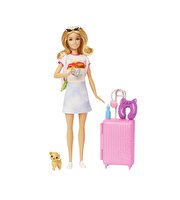 Barbie Seyahatte Bebeği ve Aksesuarları HJY18