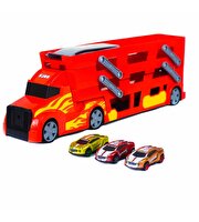 3 Katlı 3 Araçlı Kırmızı Transporter Oyun Seti