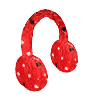 Peluş Kulaklık Puantiyeli Kırmızı