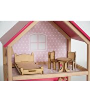 Ahşap Merdivenli Ev 1001 Pembe