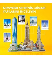 Cubic Fun City Line Serisi New York City 3D Puzzle 123 Parça