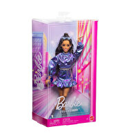 Barbie Deluxe Style Stil İkonu Bebek Metalik Mavi Üst ve Etekli JFP42