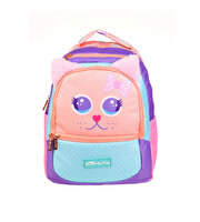 Kaukko Kids Cute Face Cat Okul Çantası