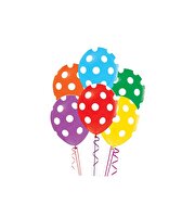 Puantiye Baskılı Karışık Balon 8’li