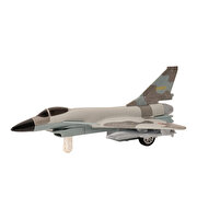 Metal Çek Bırak Savaş Uçağı Gri