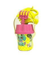 Pembe Kapaklı Açık Sarı Suluklu Kova Seti 1011