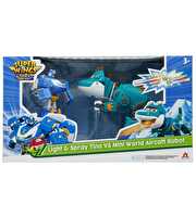 Harika Kanatlar Işıklı Tino ve Mini World Aircraft Robot 2’si 1 Arada Dönüşen Set