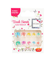 Lukky Cupcake Baskılı Yapışkanlı Takma Tırnak Seti