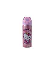 Hello Kitty Çift Fonksiyon Kapaklı Çelik Matara 600 Ml