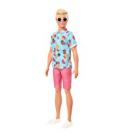 Barbie Yakışıklı Ken Bebekler Karpuz Desenli Gömlek ve Pembe Şortlu GYB04
