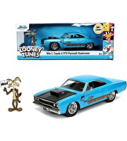 Jada Looney Tunes Roadrunner Plymouth 1970 1:24 Ölçek Araba ve Figür 7 Cm
