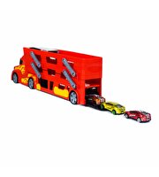 3 Katlı 3 Araçlı Kırmızı Transporter Oyun Seti