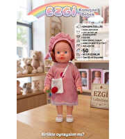 Konuşan Ezgi Pembe Elbiseli Et Bebek 50 Cm