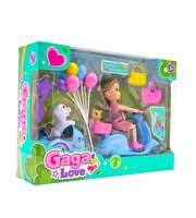 Gaga Love ve Köpeği Motosiklet Gezisi Mavi