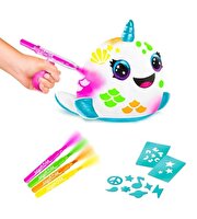 Airbrush Plush Squishy Peluş Neon Narwhal