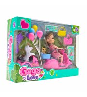 Gaga Love ve Köpeği Motosiklet Gezisi Pembe