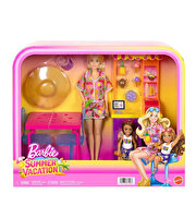 Barbie Yaz Tatili Bebek ve Smoothie Standı Oyun Seti JLX41