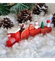 Yılbaşı Ahşap Süslü Tren 1