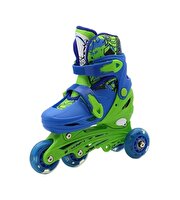 Işıklı Paten Mavi Yeşil M Beden 35-38