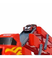 3 Katlı 3 Araçlı Kırmızı Transporter Oyun Seti