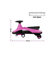 Sesli ve Işıklı Royal Swing Car Pembe