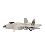 Metal Çek Bırak Savaş Uçağı F-22 Açık Gri