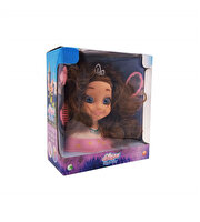 Ellisa Prenses Bebek Büst Seti Siyah Saçlı