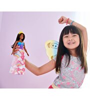 Barbie Dreamtopia Prenses Barbie Bebekler Gökkuşağı Etekli Siyahi FJC98