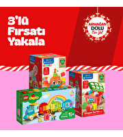 3’ü Bir Arada Yılbaşı Oyuncak Seti Renkli Terazi Bultak Kova ve Sayı Treni