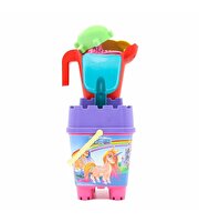 Resimli Mor Kapaklı Full Parçalı Kırmızı Suluklu Dev Kova Seti 1029