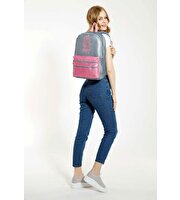Kaukko Sparkle Duble Gri̇ Sırt Çantası