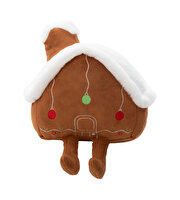 Yılbaşı Ginger Home Şekilli Kırlent Peluş