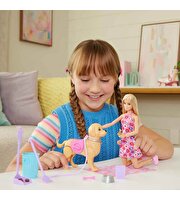 Barbie Malibu ve Köpeği ile Yürüyüş Zamanı Oyun Seti JJB46