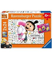 Ravensburger Puzzle 2x24 Parça Agnes ve Minions