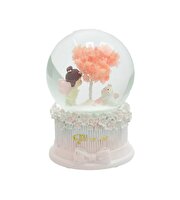 Kanatlı Melek Işıklı Kar Küresi