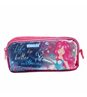 Bubbles Life Is Better With Friends Hologramlı Kalem Çantası