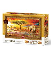 Savana'nın Kralları Çerçeveli Puzzle 1000 Parça